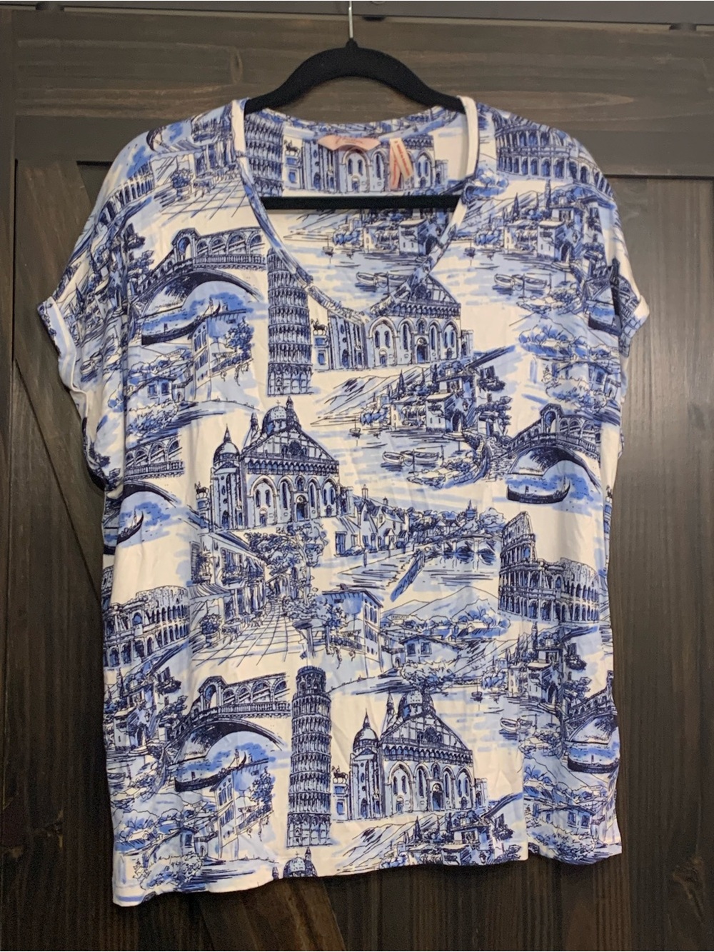 Italian Scene Print Shirt